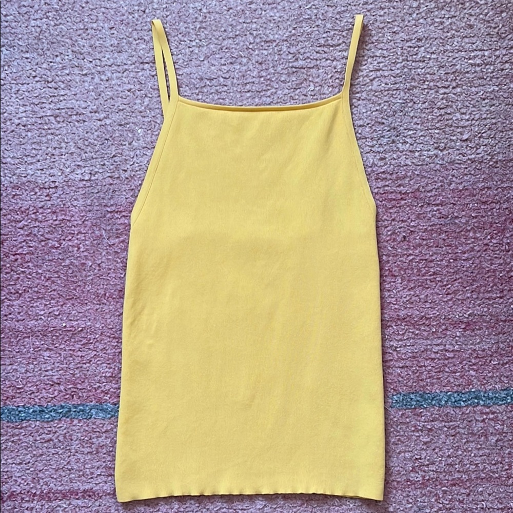 Esprit Yellow Spaghetti Strap Top (Size XS)